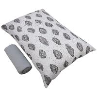 Jogo De Cama Solteiro Portallar Malha 100% Algodão Praga 2 Peças Cinza - 2