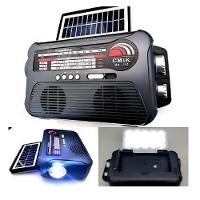 Rádio Caixa De Som Bluetooth Com Placa Solar – Lanterna Portátil, Emergência, Am/fm, Usb/sd, Retro - 2