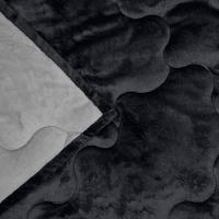 Edredom Buettner King Plush Flannel 100% Poliéster Dupla Face 260mx280m Preto E Metal Escuro - 3