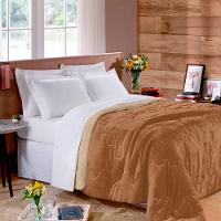 Edredom Buettner Solteiro Plush Flannel 100% Poliéster Dupla Face 160mx240m Khaki Escuro E Khaki Claro - 2