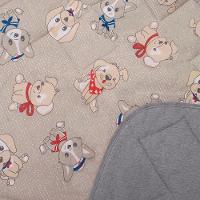 Edredom Buettner Solteiro Malha 100% Algodão Basic Estampado Dogs 150mx220m Cinza - 2