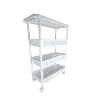 Carrinho Organizador 4 Prateleiras Multiuso – Para Quarto, Sala, Varanda Branco - 7