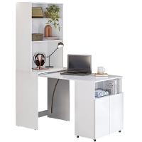 Armário Multifuncional Com Escrivaninha Retrátil Para Escritório Duo Branco Kit's Paraná - 1
