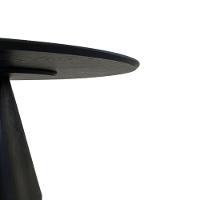 Mesa De Jantar Cone Lazo Oval 140x90 Cm Tampo Ébano Base Ébano Preto - 6