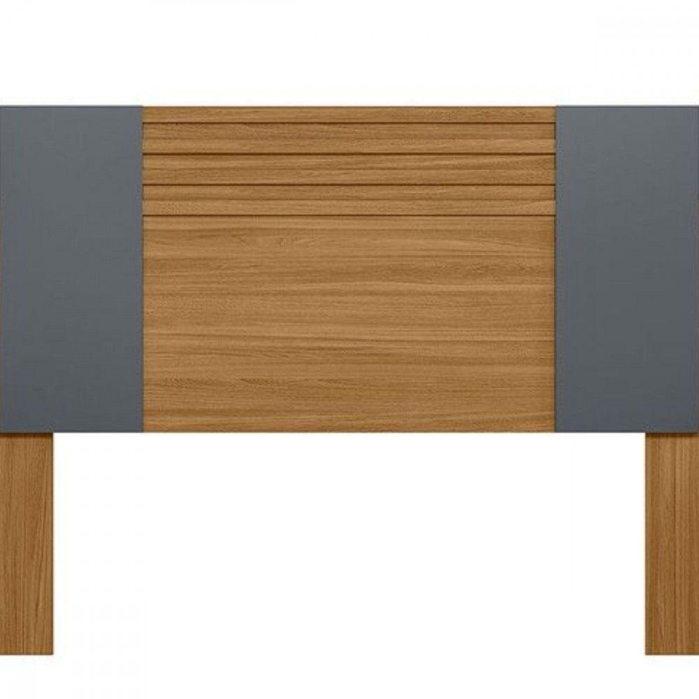 Cabeceira Araguaia Com Mesa De Cabeceira E 2 Gavetas Freijo/off White/cinza - 8