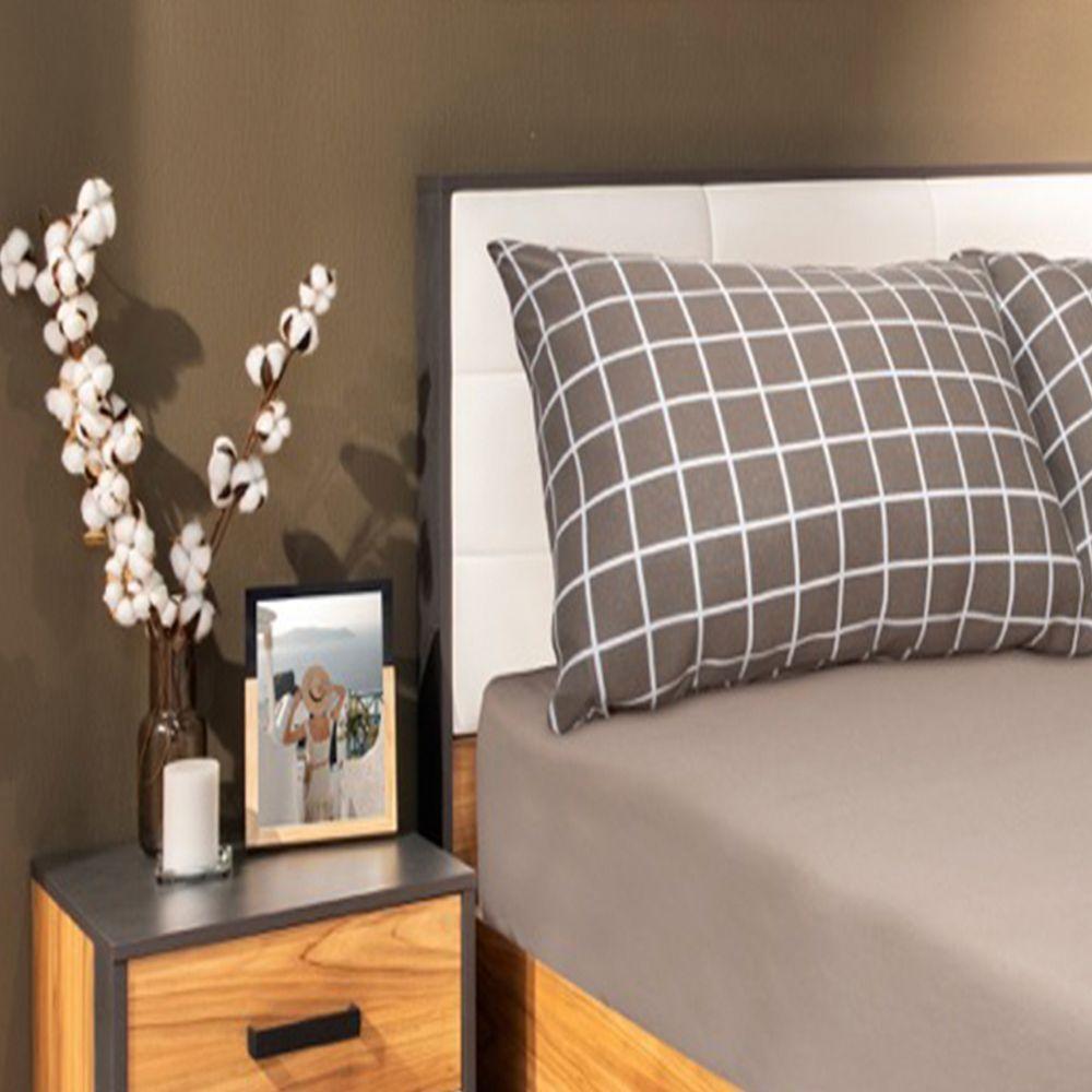 Jogo De Cama Portallar King Malha 100% Algodão Premiun Classic Laura 3 Peças Capuccino - 2