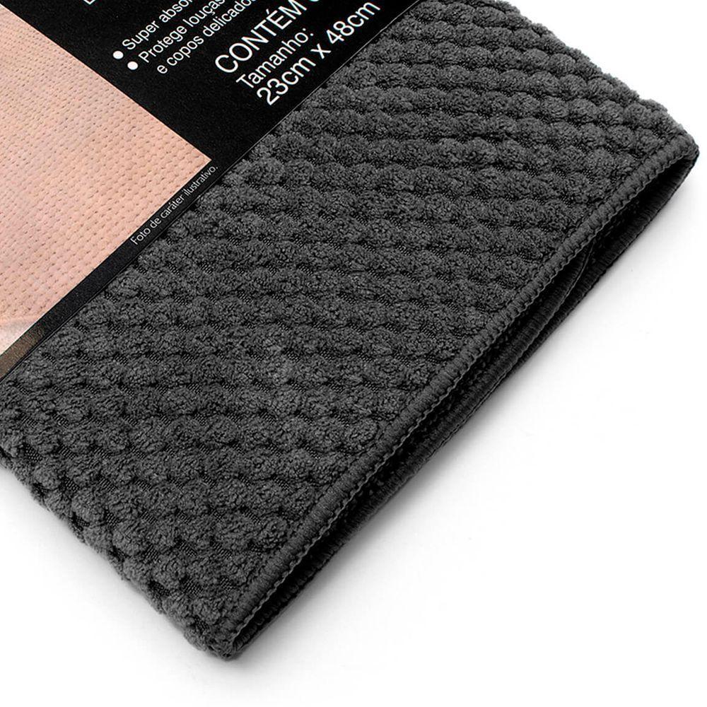 Escorredor De Copos Buettner Microfibra 80% Poliéster-20% Poliamida Cooking Favos 23cm X 48cm Cinza - 2