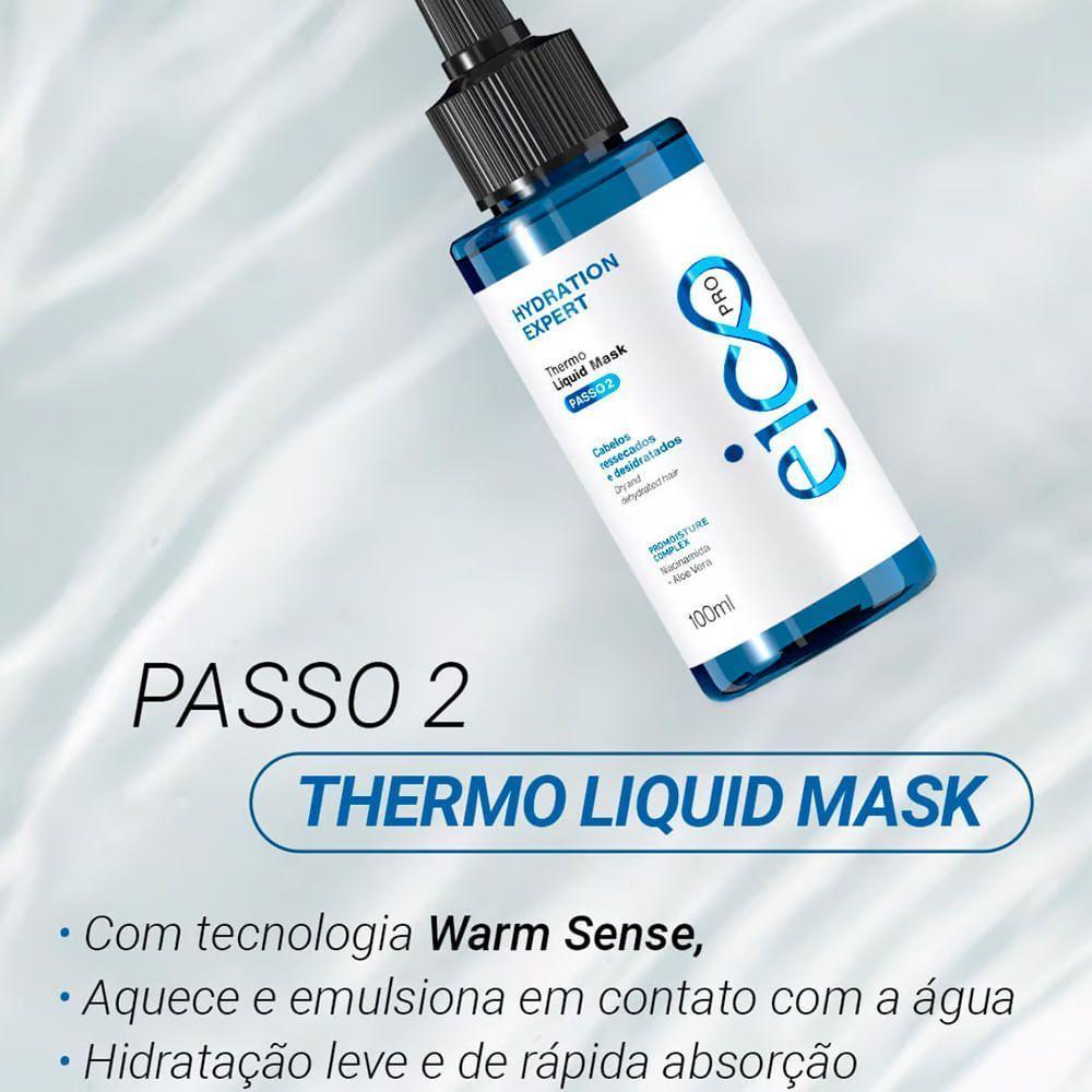 Kit Eico Pro Hydration System - Shampoo 100ml + Cond. 100ml + Mas. Líquida 100ml + Protetor Térmico 100ml - 4