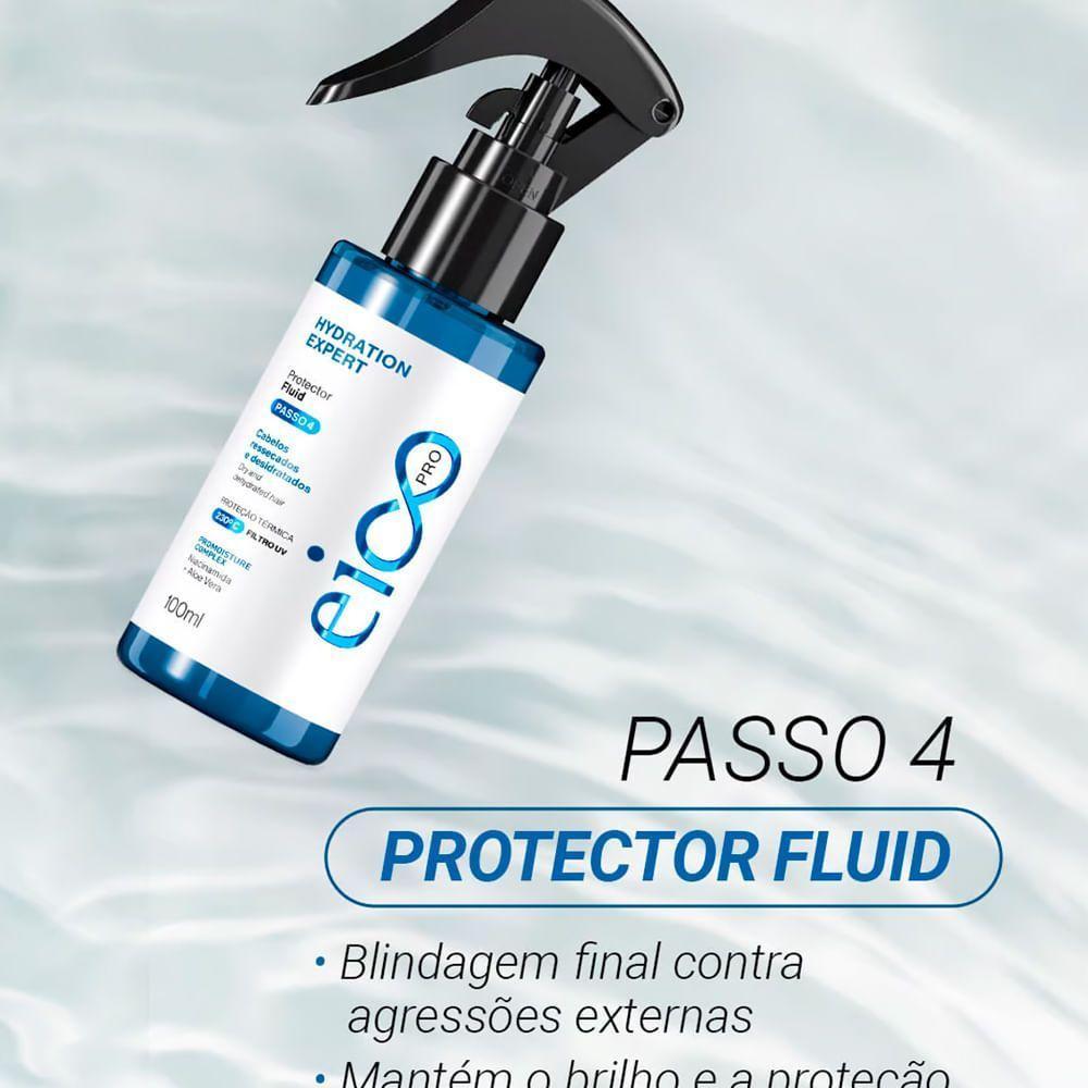 Kit Eico Pro Hydration System - Shampoo 100ml + Cond. 100ml + Mas. Líquida 100ml + Protetor Térmico 100ml - 6
