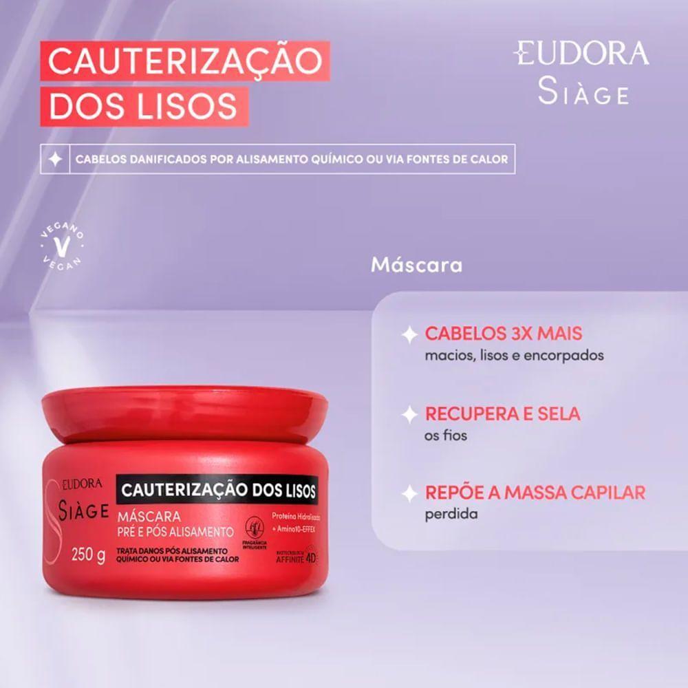 Eudora Siàge Cauterização Dos Lisos - Máscara Pré E Pós Alisamento 250g - 3