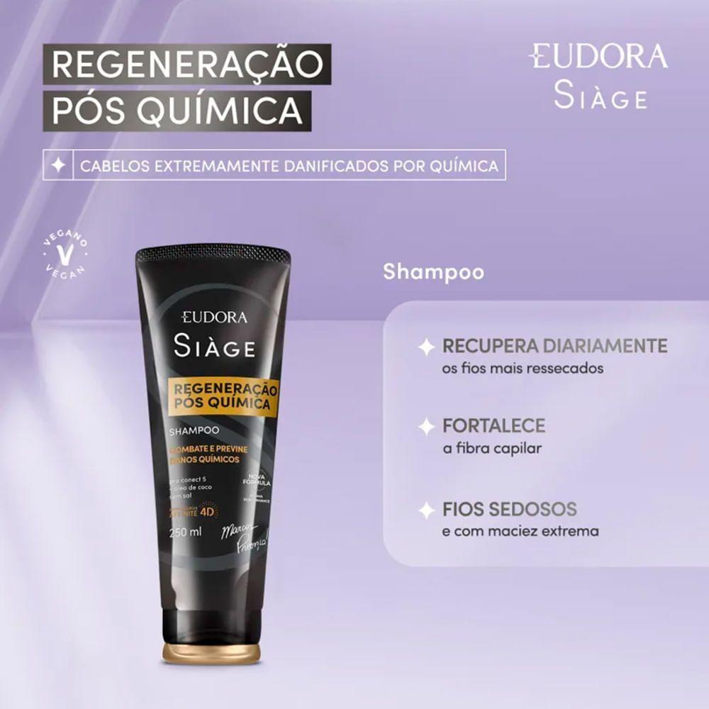 Eudora Siàge Expert Regeneração Pós Química - Shampoo 250ml - 3