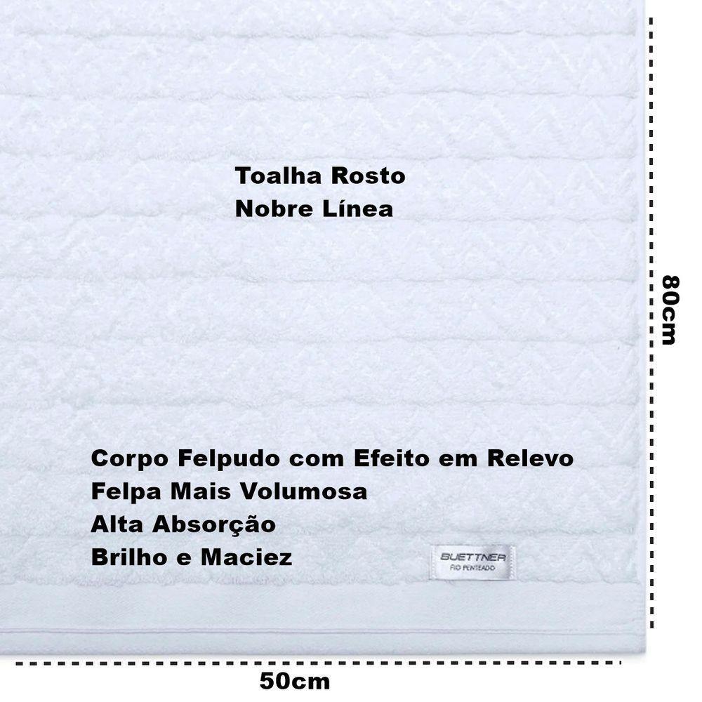 Jogo De Toalha Buettner Linea Nobre 100% Algodão Fio Penteado 5 Peças Azul Jeans E Branco - 5
