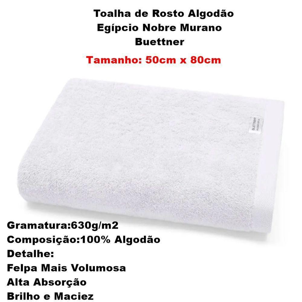 Jogo De Toalha Buettner Murano 5 Peças Algodão Egípcio Nobre Branco - 5