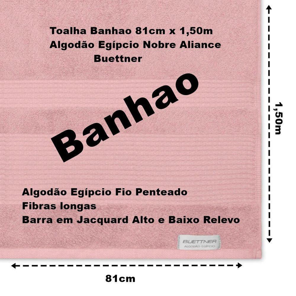 Jogo De Toalha Buettner Algodão Egípcio Nobre 5 Peças Aliance Dusty Rose E Branco - 9