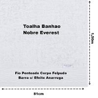 Toalha Banhão Buettner Nobre 100% Algodão Fio Penteado Everest 81cm X 150m Branco - 3