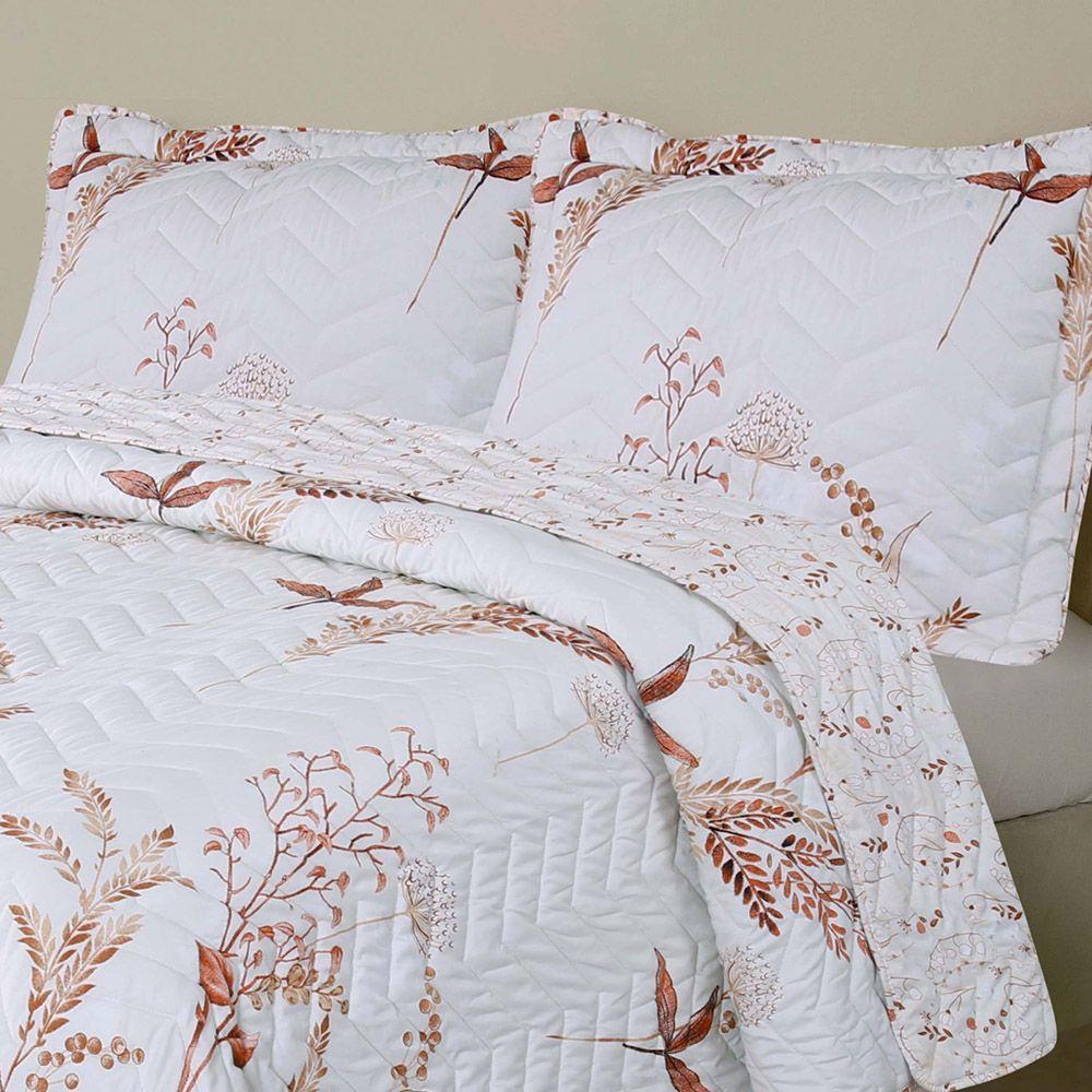 Kit Cobre Leito Colcha Topázio King Dupla Face 3 Peças - Bordô - 100% Poliéster - 2