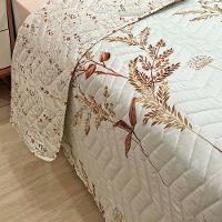 Kit Cobre Leito Colcha Topázio King Dupla Face 3 Peças - Bege - 100% Poliéster - 4