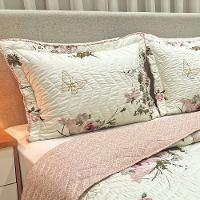 Kit Cobre Leito Colcha Topázio Queen Dupla Face 3 Peças - Palha - 100% Poliéster - 2