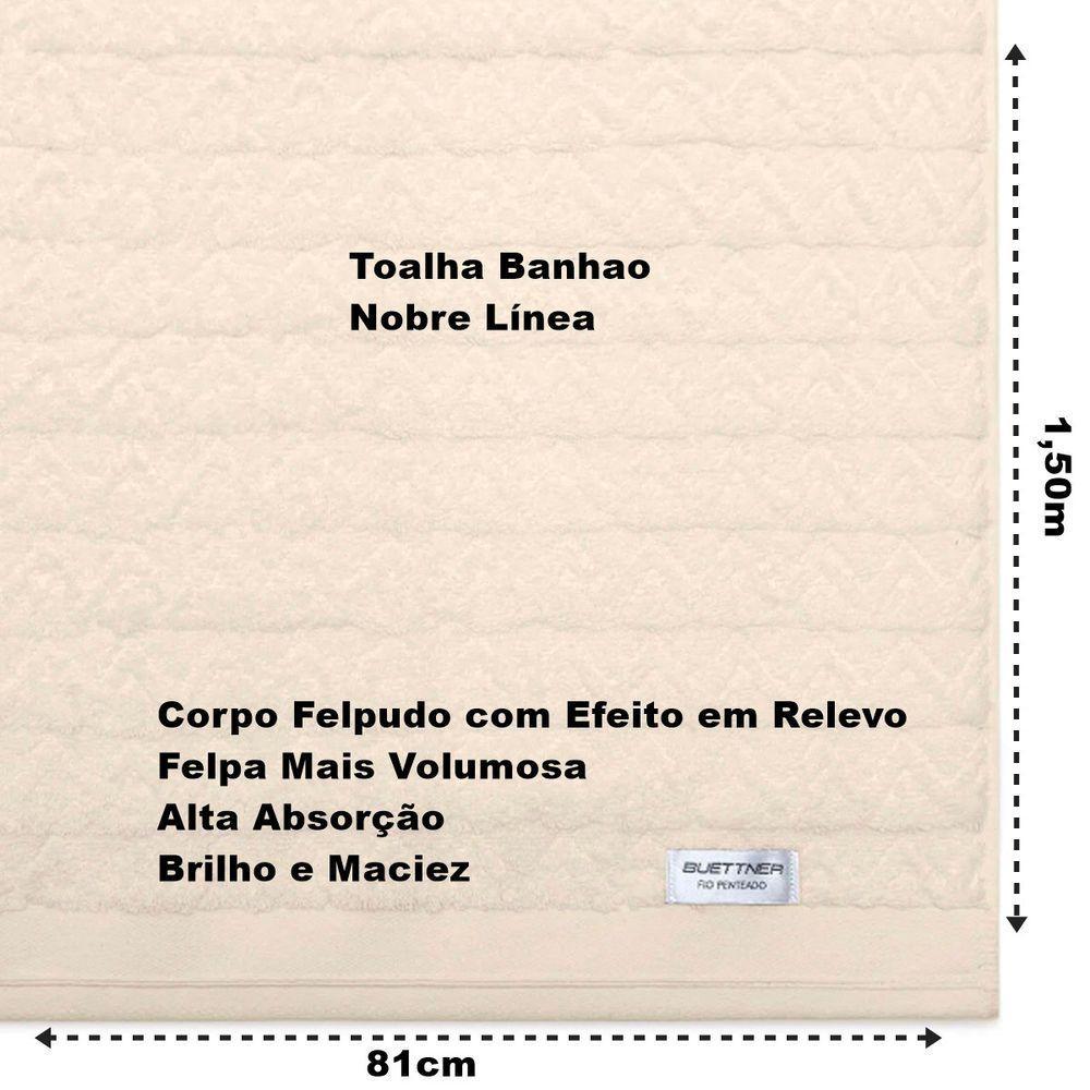 Toalha Banhao Buettner Nobre 100% Algodão Fio Penteado Línea 81cm X 1,50m Pérola - 3