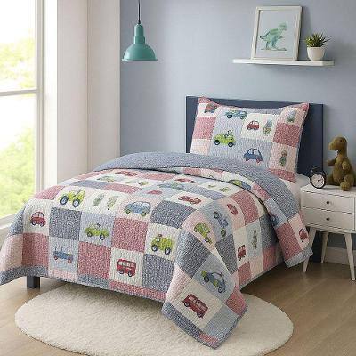 Kit Cobre Leito Colcha Bouti Solteiro Infantil 2 Peças - Carros - 100% Poliéster