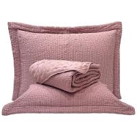 Kit Cobre Leito Colcha Pequim Queen Dupla Face 3 Peças - Rosê - 100% Poliéster - 1