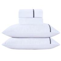 Jogo De Cama Lençol Queen Veraneio Percal 300 Fios 4 Peças - Branco - 100% Poliéster - 1