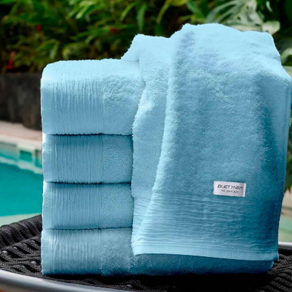 Toalha Banho Buettner Nobre 100% Algodão Fio Penteado Everest 70cm X 140m Azul - 3
