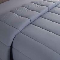 Edredom Coberdrom Sereno King Em Malha - Cinza - 100% Algodão - 2