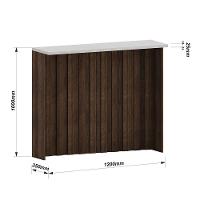 Bancada Ilha Com Tampo 120cm Luna Luciane Móveis Nogueira Dourado-cinammon - 2