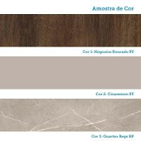 Balcão De Cozinha Canto Diagonal 1 Porta E Com Tampo Luna Lu Nogueira Dourado-cinammon - 6