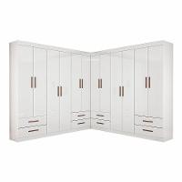 Closet Casal Duplo Lu 12 Portas 8 Gavetas Branco - 3