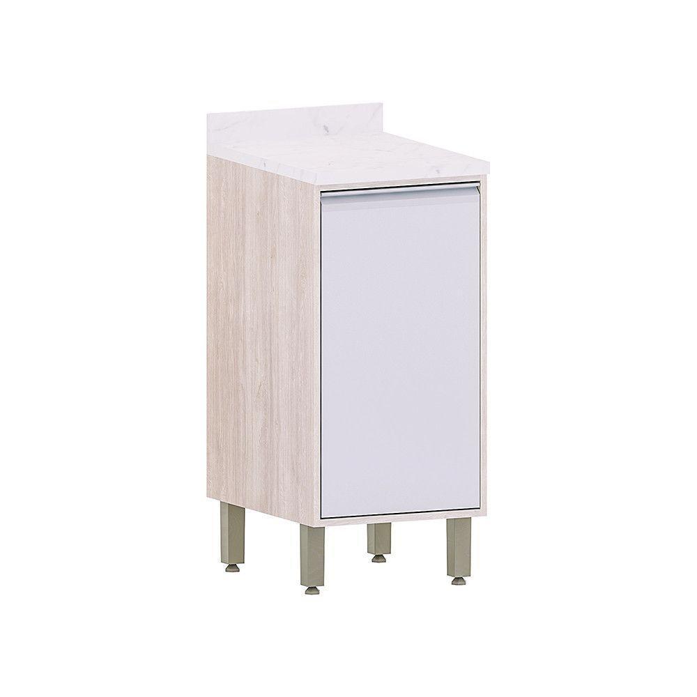 Balcão De Cozinha Com Tampo 40cm 1 Porta Art Luciane Móveis Pátina-cinza Cristal - 1