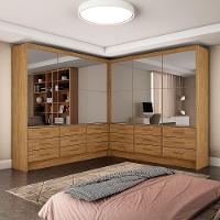 Closet Sevilha 6 Portas Casal Duplo Premium 18 Gavetas Cario Cinamomo - 1