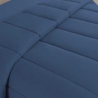 Coordenado Edredom E Lençol King Sereno Em Malha 5 Peças - Marinho- 100% Algodão - 4