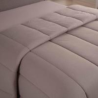 Coordenado Edredom E Lençol King Sereno Em Malha 5 Peças - Cáqui - 100% Algodão - 4