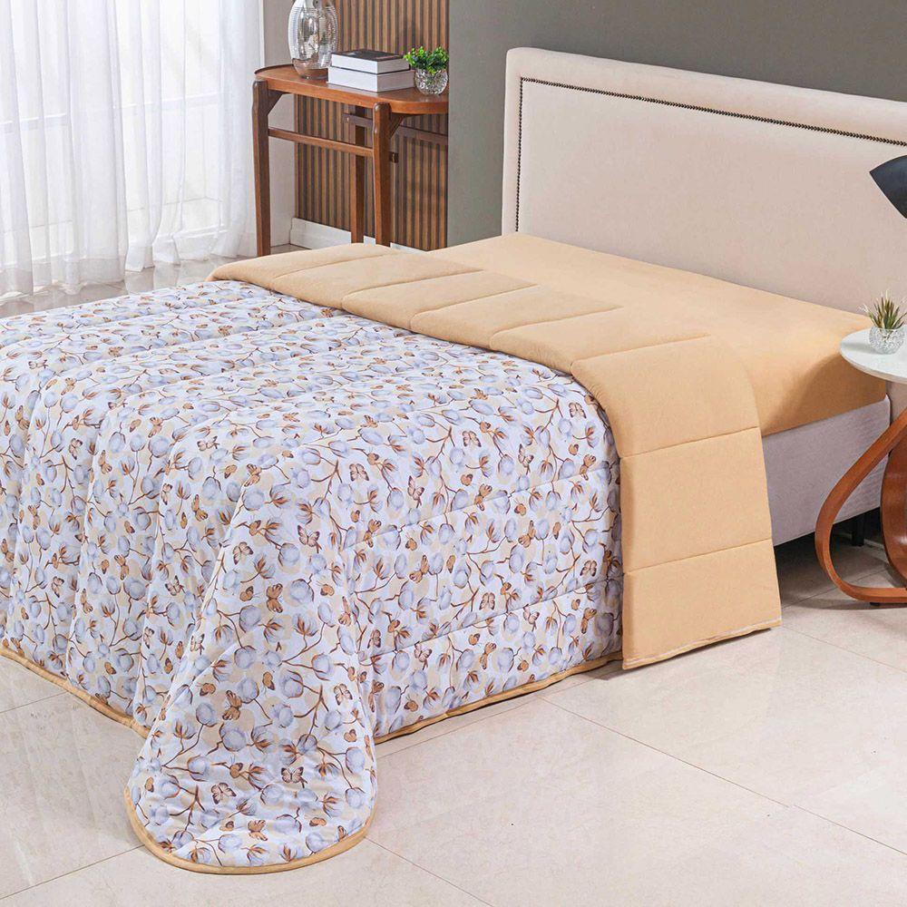 Edredom Coberdrom Sonho Bom Queen Em Malha - Amarelo - 100% Algodão - 1