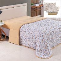 Coordenado Edredom E Lençol Queen Sonho Bom Em Malha 5 Peças - Amarelo - 100% Algodão - 1