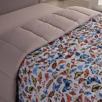 Edredom Coberdrom Sonho Bom Queen Em Malha - Avelã - 100% Algodão - 2