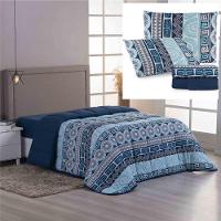 Coordenado Edredom E Lençol King Sonho Bom Em Malha 5 Peças - Marinho - 100% Algodão - 1