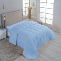 Edredom Coberdrom Sereno King Em Malha - Azul - 100% Algodão - 1
