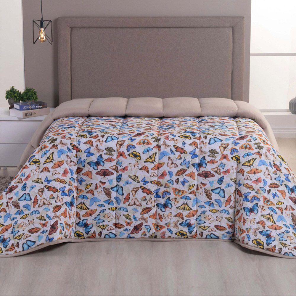 Edredom Coberdrom Sonho Bom King Em Malha - Avelã - 100% Algodão - 3