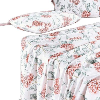 Jogo De Cama Lençol King Sensuale Percale 200 Fios 4 Peças - Hortência - 80% Algodão, 20% Poliéster