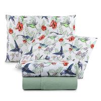 Coordenado Edredom E Lençol Queen Sonho Bom Em Malha 5 Peças - Verde - 100% Algodão - 2