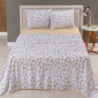 Coordenado Edredom E Lençol King Sonho Bom Em Malha 5 Peças - Amarelo - 100% Algodão - 5