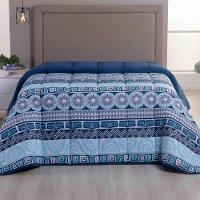 Edredom Coberdrom Sonho Bom King Em Malha - Marinho - 100% Algodão - 3