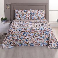 Coordenado Edredom E Lençol King Sonho Bom Em Malha 5 Peças - Cáqui - 100% Algodão - 5