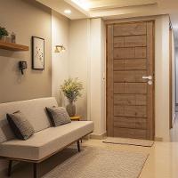 Porta Roma Pinus 92 X 2.10 Batente Ecológico 11cm Fechadura Externa Lado Esquerdo - Rodam - 2