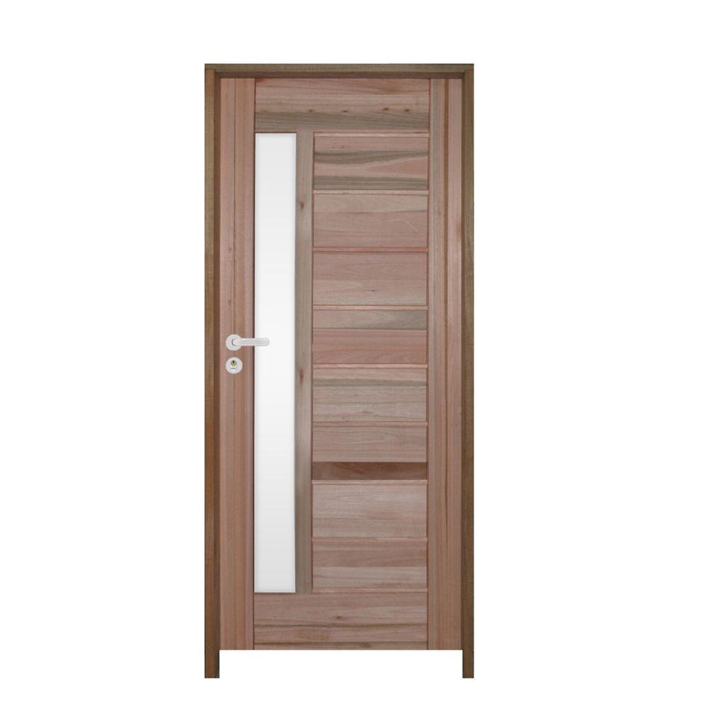 Kit Porta Bbb Eucalipto C-visor 72 X 2.10 Batente 11cm Fechadura Externa Lado Direito - Rodam - 1