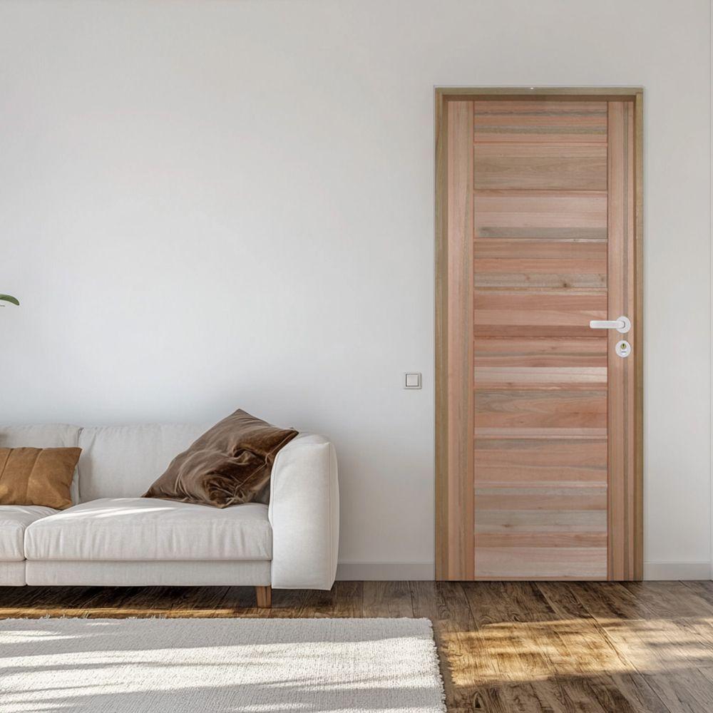 Porta Bbb Eucalipto 82 X 2.10 Batente 14cm Fechadura Externa Lado Esquerdo - Rodam - 2