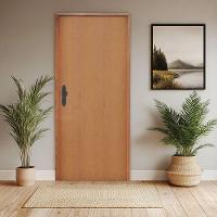 Kit Porta Lisa Padrão Imbuia 72 X 2.10 Batente Ecológico 11cm Fechadura Stam Lado Direito - Hale - 2